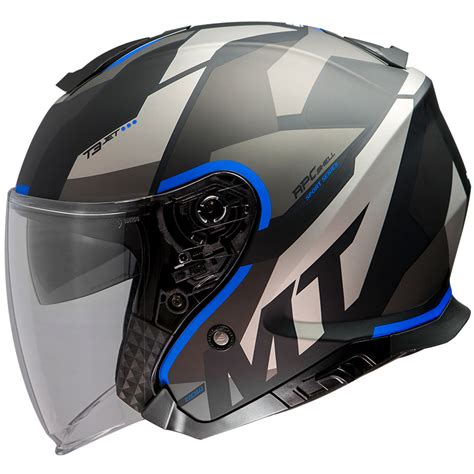 Mt Helmets Thunder Sv Jet Bow A Helmet Blue Mt Jet