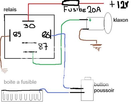Schema Montage Relais Klaxon
