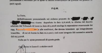 Tribunale Di Lecce Il Caso Affidamento Condiviso Il Tribunale Di