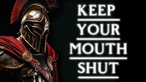 Keep Quiet About These 8 Things Spartan Advice I Stoicwisdom Youtube