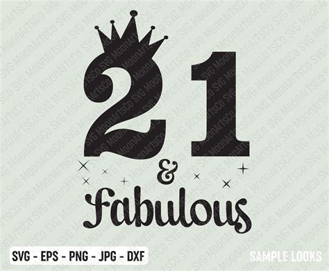 21 And Fabulous Birthday Svg 21st Birthday Svg 21 Years Old Etsy