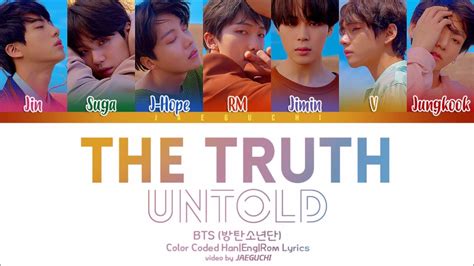 Bts The Truth Untold Feat Steve Aoki Color Coded Lyrics Eng Rom