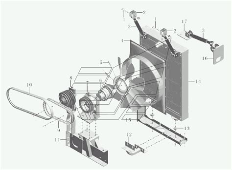 PAW9-1300-02 Блок радиатора Автобус ZK6118HGA (газ) (Чертеж № 33 ...