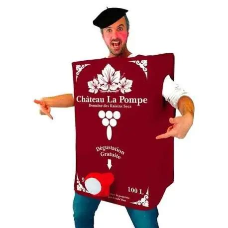 D Guisement Cubi De Vin Rouge Pour Homme Costume Humoristique Totalcadeau