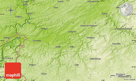 Physical Map of La Roche-en-Ardenne