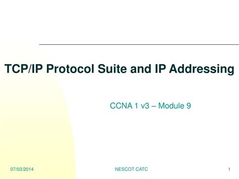 Ppt Tcp Ip Protocol Suite And Ip Addressing Powerpoint Presentation