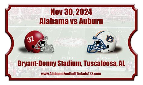 Alabama Crimson Tide vs Auburn Tigers Football Tickets | 11/30/24