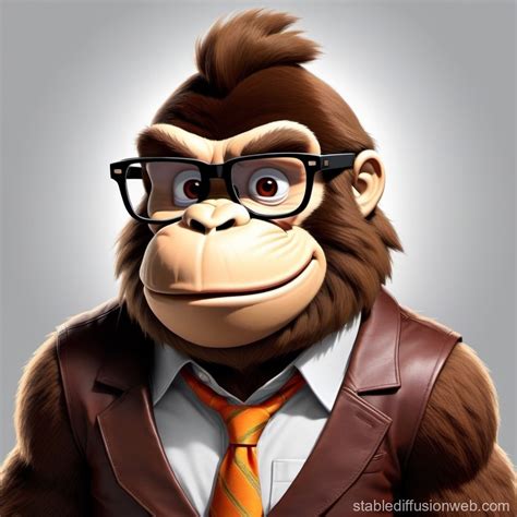 Donkey Kong Logo With Glasses Book And Club Stable Diffusion Online