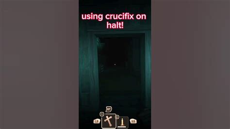 Using Crucifix On Halt Roblox Doors Scary Viral Youtube