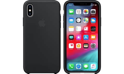 Apple IPhone XS Silicone Case Black Etui I Obudowy Na Smartfony