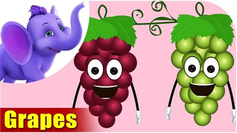 Grapes Fruit Rhyme For Children Grapes Cartoon Fruits Song For Kids