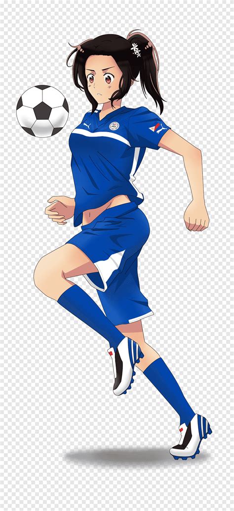 Sport Football Anime Chibiusa Female Soccer Player Blue Manga Png