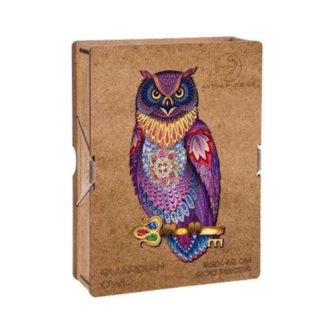 Puzzle en Bois Hibou en Forme d Animal avec des Pièces en Formes