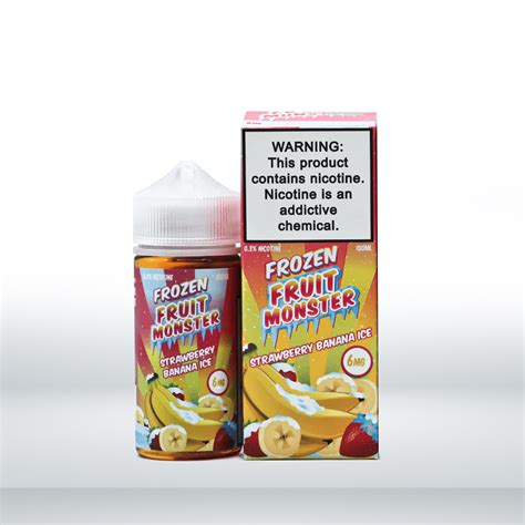 Frozen Fruit Monster 100ml Salt Nic Liquid 6mg Strawberry Banana Ice Vapeshire