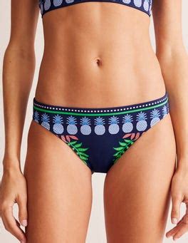 Classic Bikini Bottoms French Navy Tropic Boden UK