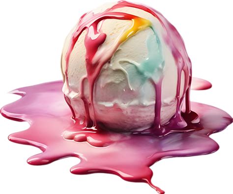 Picture Of Delicious Looking Melted Ice Cream Ai Generated 43273559 Png