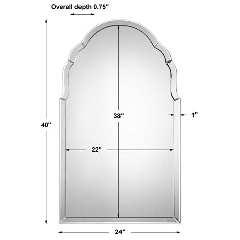 Brayden Frameless Arched Mirror Americanhomefurniture