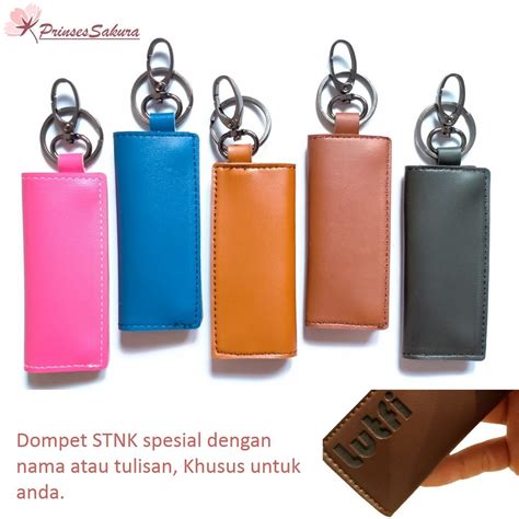 Jual Gantungan Kunci Dompet STNK MOBIL MOTOR Bisa Custom Nama Sendiri