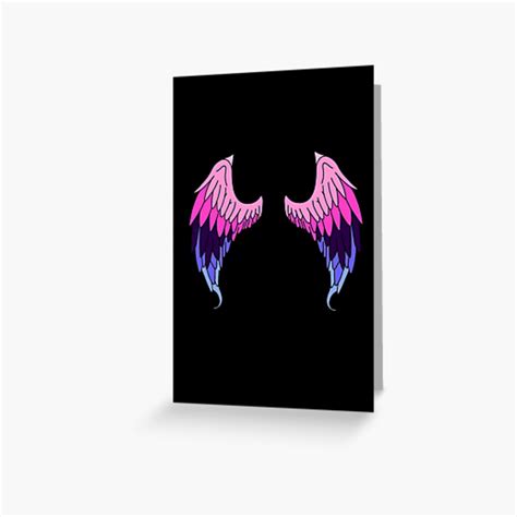 Omnisexual Pride Flag Angel Wings Greeting Card By H0lyfire Redbubble