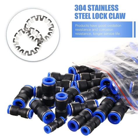 100 Pieces Air Hose Fittings Air Line Fittings Straight Push To Connect 4 6 8 10 Ebay