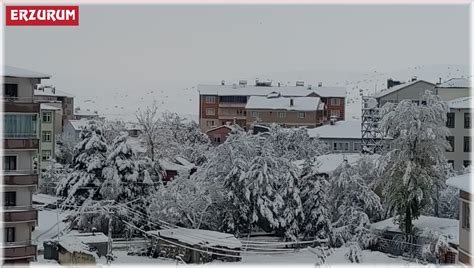 Aşkale ye mevsimin ilk karı yağdı Erzurum Haber Haberleri