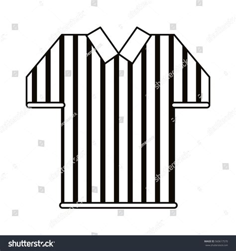 Referee Jersey Stripes American Football Outline Vector De Stock