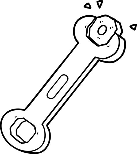 Cartoon Spanner Turning Nut Vector Art At Vecteezy