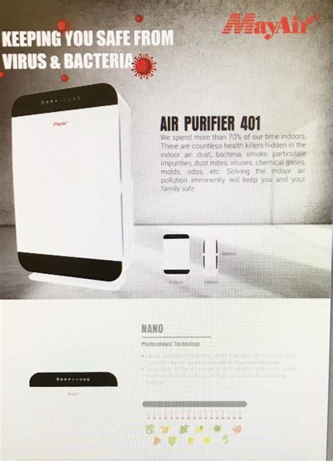 MayAir - Air Purifier (401), TV & Home Appliances, Air Purifiers ...