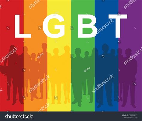 Lgbt People Standing Vector Illustration Stock Vector Royalty Free