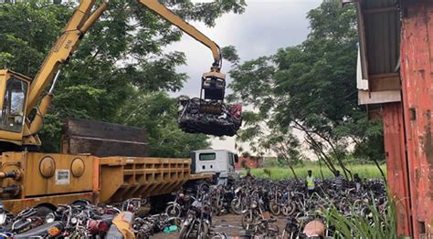 Lagos Government Crushes Over Seized Motorcycle Boss Fm