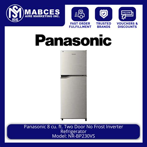 Panasonic 8 Cu Ft Two Door No Frost Inverter Refrigerator NR BP230VS