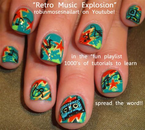 Nail Art By Robin Moses Diva Nail Art Diva Nails Cassette Nail