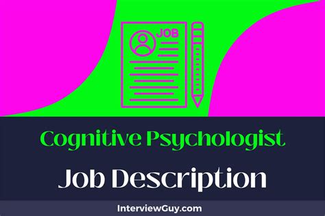 Cognitive Psychologist Job Description [Updated for 2024]