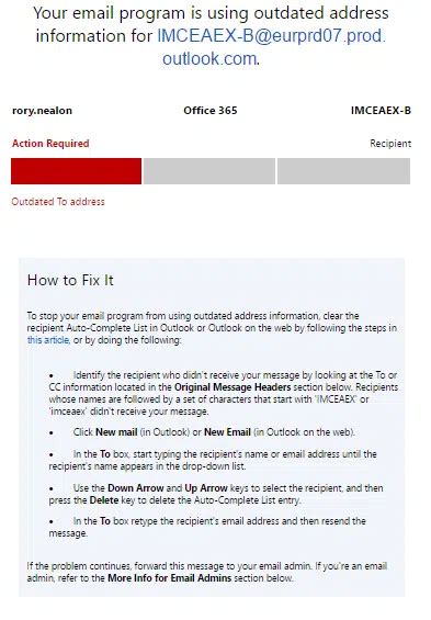 Resolve Outlook's Outdated Address Issue