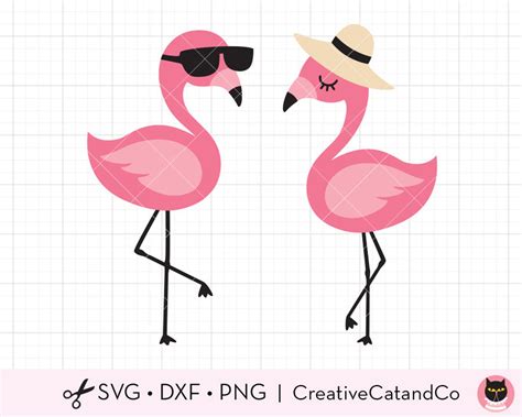 Cute Flamingo Svg Dxf Summer Flamingo Flamingo With Etsy