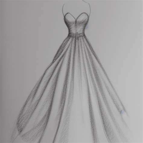 Wedding Dress Pencil Sketch · Creative Fabrica