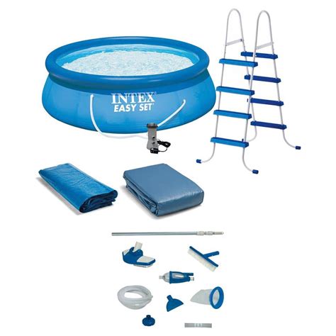 Intex Easy Set 15 Ft Round 48 In Deep Above Ground Inflatable Pool