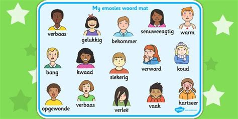 Emotions Afrikaans Emotion Words Feelings Words Emotions