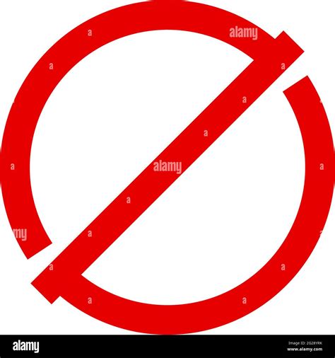 Restriction Prohibition Sign Icon Symbol Stock Vector Illustration