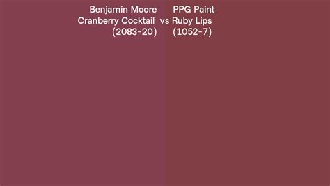 Benjamin Moore Cranberry Cocktail Vs Ppg Paint Ruby Lips