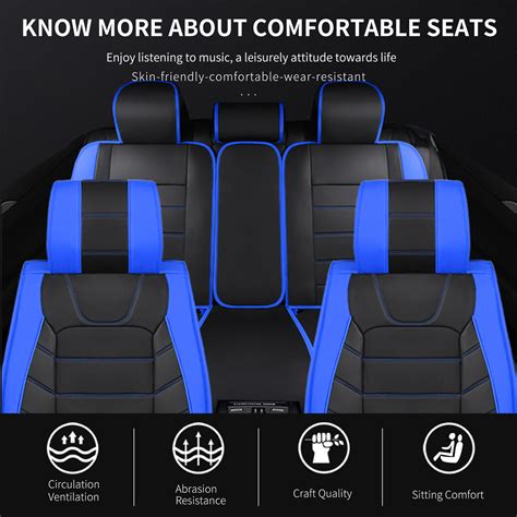 For Dodge Challenger Sxt Rt Car Seat Cover Full Set Pu Leather Front