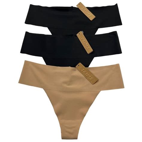 Skims Intimates Sleepwear Skims Naked Thong Lot Of Onyx Clay Womens Xs Poshmark