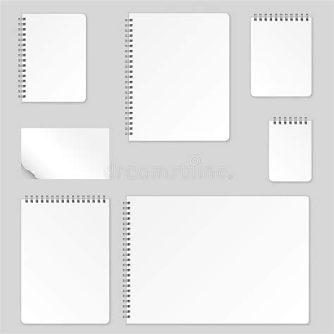 Cuaderno Realista De Las P Ginas En Blanco Ilustraci N Del Vector