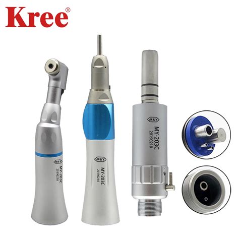 Dental Low Speed Handpiece Kits 203C 2 4 Hole Air Motor Contra Angle