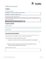 Cl Virtualserver Ae Sk Of Docx Skills Assessment Criteria Unit Code