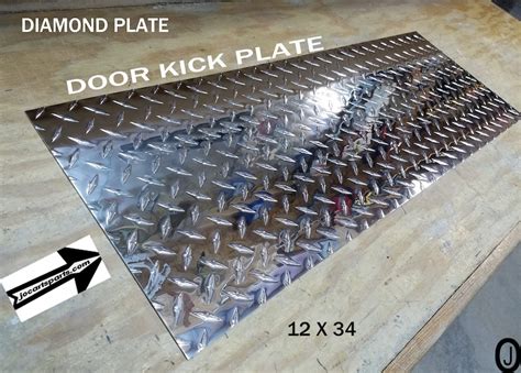 Highly Polished Aluminum Diamond Plate Door Kick Plate Etsy