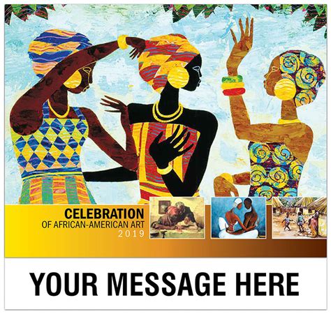 Black Art Promotional Calendar African American Art Advertsing