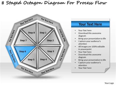 Business Ppt Diagram Staged Octagon Diagram For Process Flow