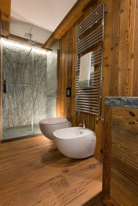 Casa Rame Courmayeur Arte Rovere Antico Idee Bagno Rustico