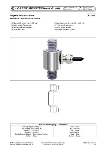 Sensor Catalog Lorenz Messtechnik PDF Catalogs Technical